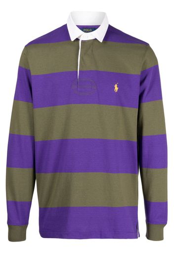 Polo Ralph Lauren logo-embroidered striped polo shirt - Grün