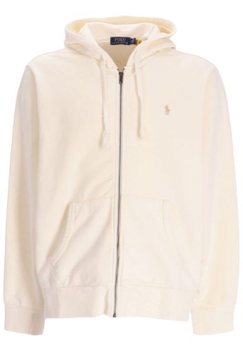 Polo Ralph Lauren logo-embroidered cotton zip-up jacket - Weiß