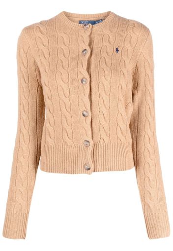 Polo Ralph Lauren Polo Pony-motif cable-knit cardigan - Nude