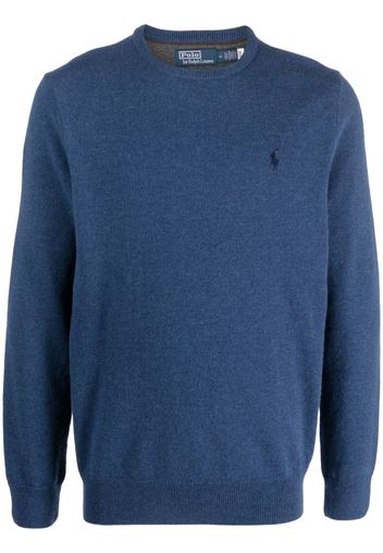 Polo Ralph Lauren Polo-Pony-embroidered wool jumper - Blau