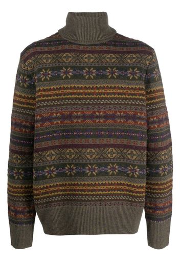 Polo Ralph Lauren Fair Isle roll-neck wool jumper - Grün