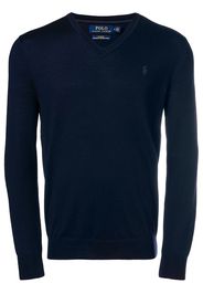 Polo Ralph Lauren Merino-Pullover mit V-Ausschnitt - Blau