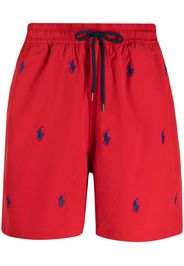 Polo Ralph Lauren Badeshorts mit Logo-Stickerei - Rot