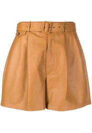 Polo Ralph Lauren flared leather shorts - Nude