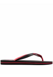 Polo Ralph Lauren logo-patch flip flops - Schwarz