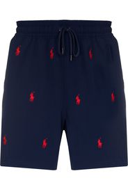 Polo Ralph Lauren logo embroidered drawstring shorts - Blau