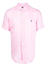 Polo Ralph Lauren Leinenhemd mit Polo Pony - Rosa