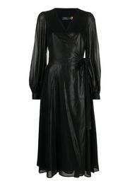 Polo Ralph Lauren long-sleeve wrap dress - Schwarz