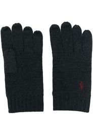 Polo Ralph Lauren logo-embroidered wool gloves - Grau