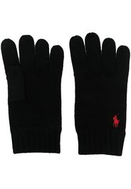 Polo Ralph Lauren logo-embroidered wool gloves - Schwarz