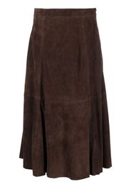 Polo Ralph Lauren lambskin high-waisted skirt - Braun