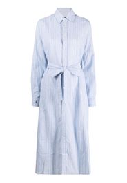 Polo Ralph Lauren pinstripe tie-front shirt dress - Blau