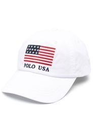 Polo Ralph Lauren USA-flag detail baseball cap - Weiß