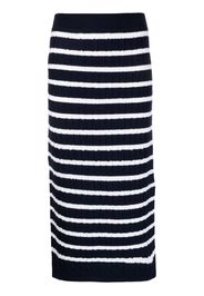 Polo Ralph Lauren striped cable-knit midi skirt - Blau