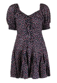 Polo Ralph Lauren floral-print puff-sleeve minidress - Blau