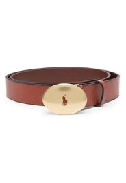 Polo Ralph Lauren logo-plaque leather belt - Braun
