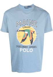 Polo Ralph Lauren graphic-print cotton T-shirt - Blau