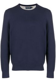 Polo Ralph Lauren logo-embroidered waffle-knit jumper - Blau