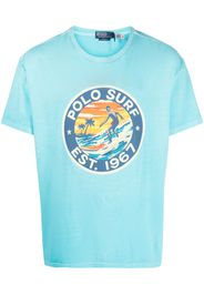 Polo Ralph Lauren slogan-print cotton T-shirt - Blau