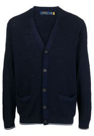 Polo Ralph Lauren logo-embroidered V-neck cardigan - Blau