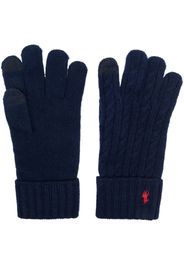 Polo Ralph Lauren Polo Pony cable-knit gloves - Blau