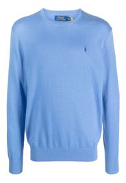 Polo Ralph Lauren logo-embroidered cotton-blend jumper - Blau