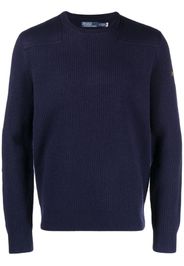 Polo Ralph Lauren ribbed logo-patch jumper - Blau