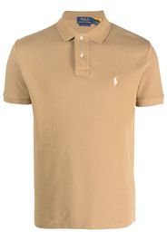 Polo Ralph Lauren logo-embroidered short-sleeve polo - Nude