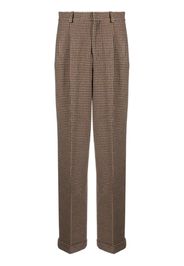 Polo Ralph Lauren pleat-detail houndstooth-pattern trousers - Nude