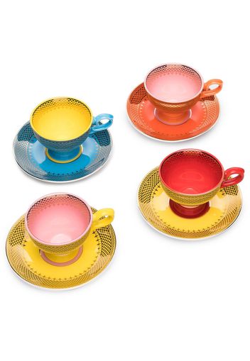 pols potten POLS SET OF 4 GRANDMA ESPRESSO SET - Orange