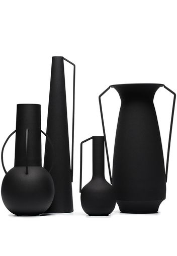 pols potten POLS ROMAN BLACK SET OF 4 VASES - Schwarz