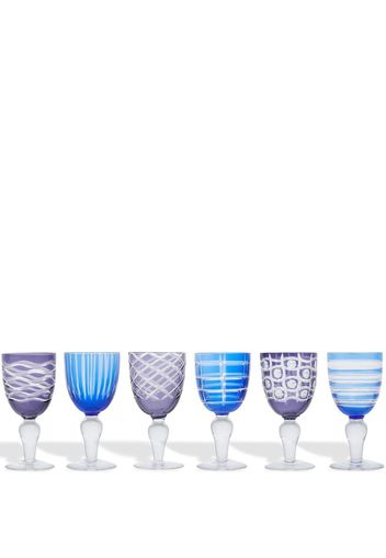 POLSPOTTEN Cobalt wine glasses (set of 6) - Blau