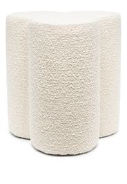 POLSPOTTEN Clover bouclé stool - Nude