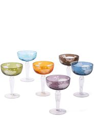 POLSPOTTEN 6er-Set Peony Coupe Gläser - Weiß