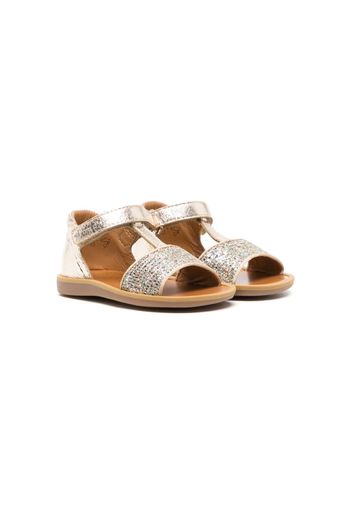 Pom D'api metallic touch-strap sandals - Gold