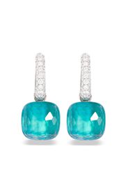 Pomellato 18kt white gold Nudo Classic topaz and diamond earrings - Silber