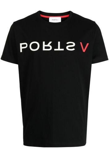 Ports V T-Shirt mit Logo-Print - Schwarz