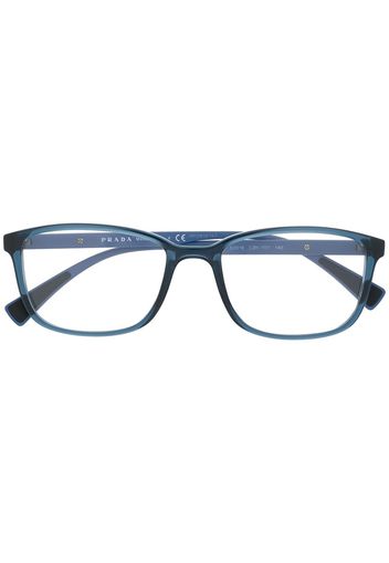 Prada Eyewear Brille mit eckigem Gestell - Blau