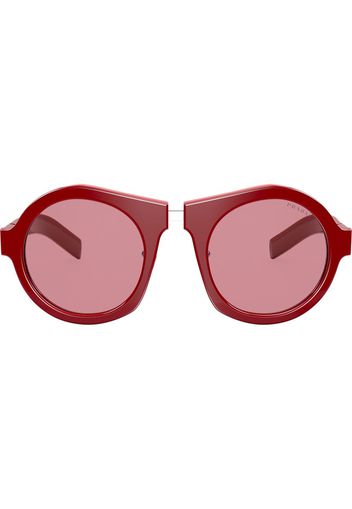 Prada Eyewear Runde Oversized-Sonnenbrille - Rot