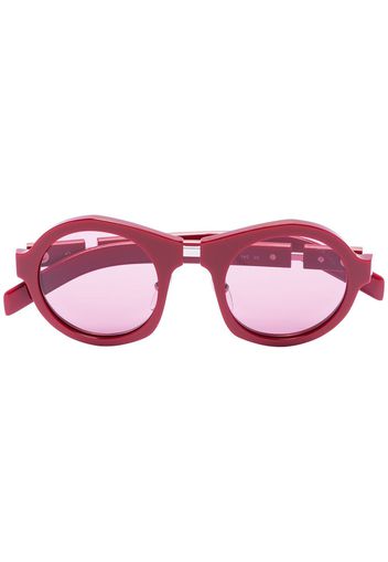 Prada Eyewear Sonnenbrille mit rundem Gestell - Rot