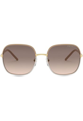 Prada Eyewear Sonnenbrille mit eckigem Gestell - Nude