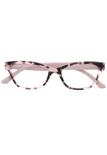 Prada Eyewear Eckige Brille in Schildpattoptik - Rosa