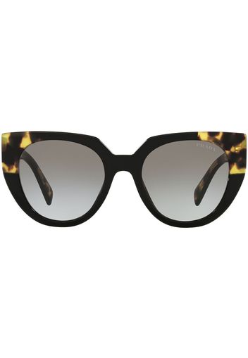 Prada Eyewear Cat-Eye-Sonnenbrille in Schildpattoptik - Schwarz