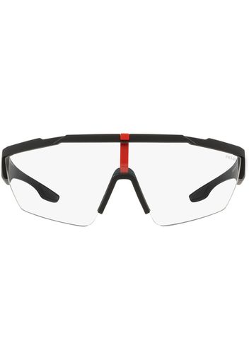 Prada Eyewear Linea Rossa Sonnenbrille in Maskenform - Schwarz