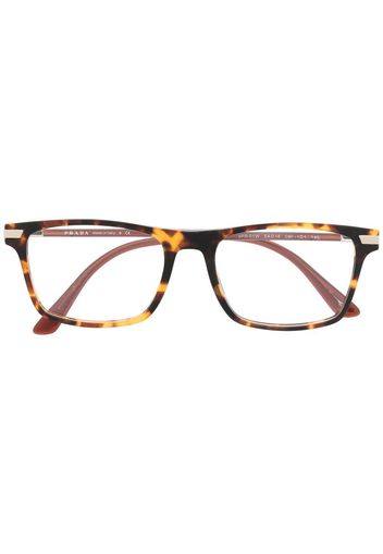 Prada Eyewear tortoiseshell-effect square-frame glasses - Braun