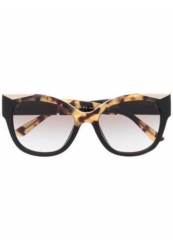 Prada Eyewear Oversized-Sonnenbrille in Schildpattoptik - Schwarz
