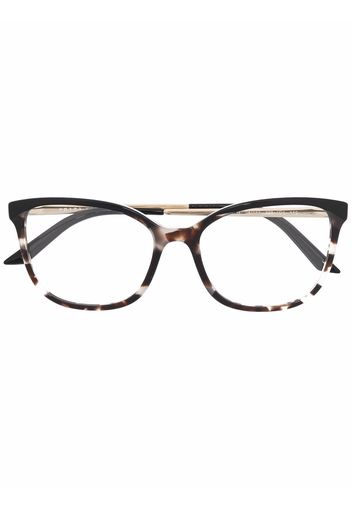 Prada Eyewear tortoiseshell-effect cat-eye frame glasses - Schwarz