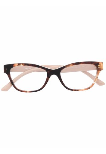 Prada Eyewear cat eye-frame two-tone glasses - Braun