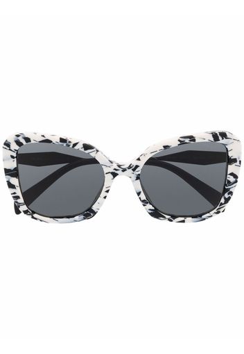 Prada Eyewear Cat-Eye-Sonnenbrille - Weiß
