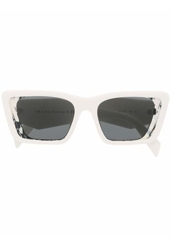 Prada Eyewear marbled square-frame sunglasses - Weiß